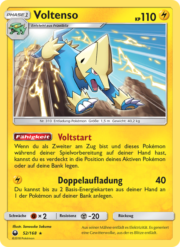 Voltenso 52 — Celestial Storm (German Pokémon TCG card)
