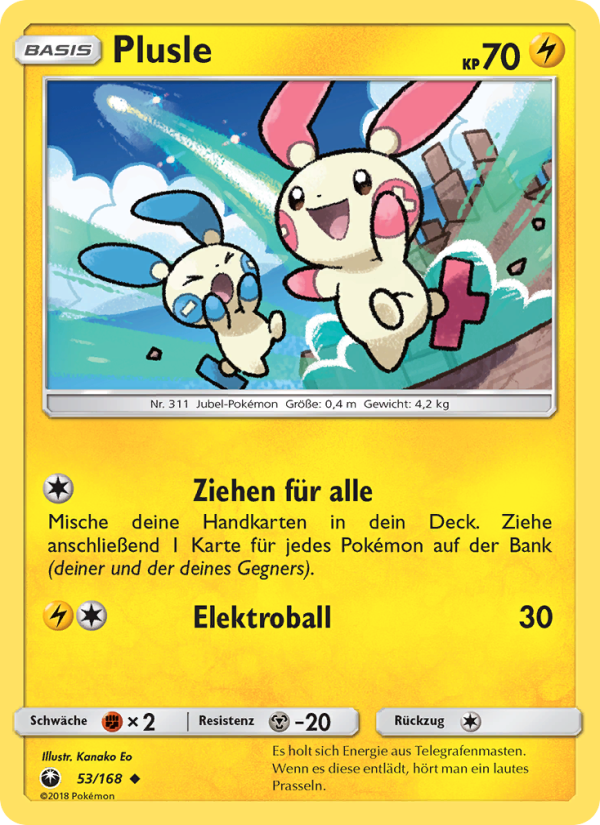 Plusle 53 — Celestial Storm (German Pokémon TCG card)
