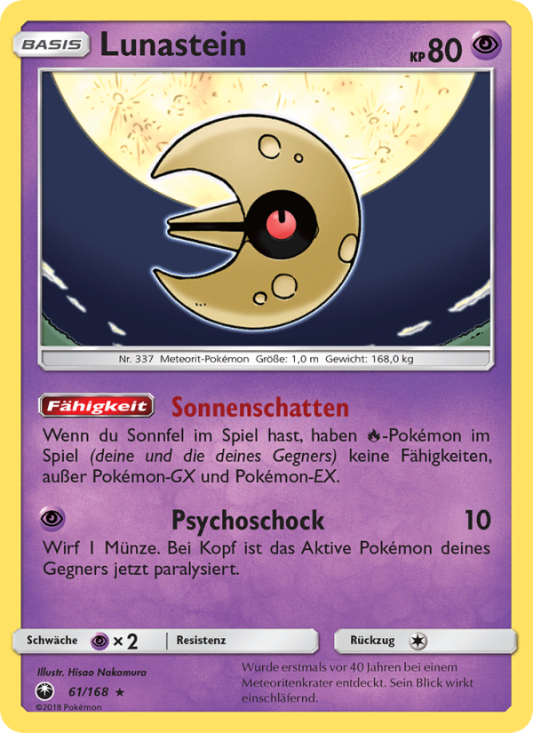 Lunastein 61 — Celestial Storm (German Pokémon TCG card)