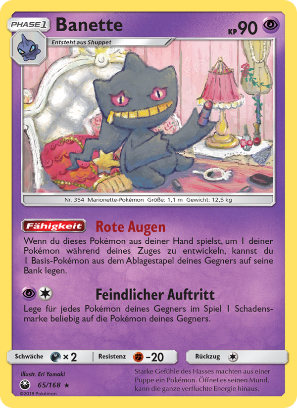 Banette 65 — Celestial Storm (German Pokémon TCG card)