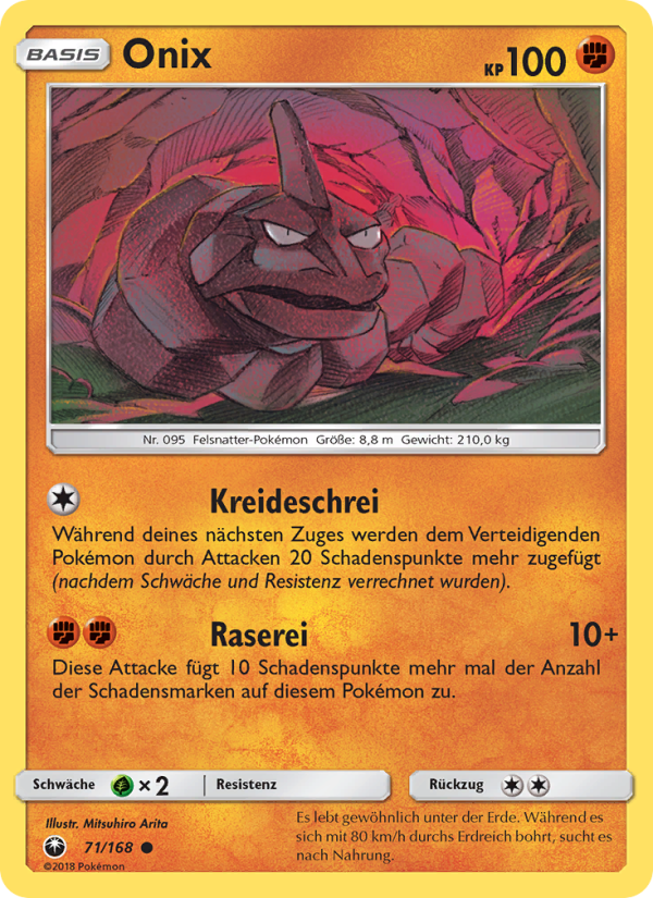 Onix 71 — Celestial Storm (German Pokémon TCG card)