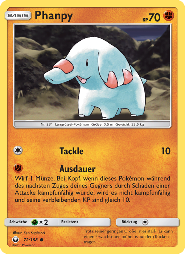 Phanpy 72 — Celestial Storm (German Pokémon TCG card)