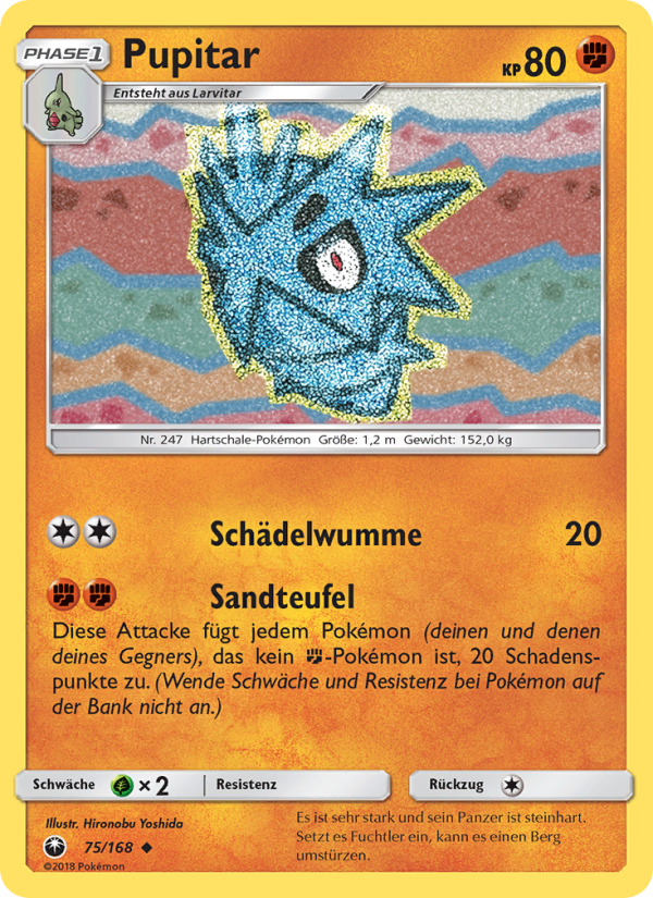 Pupitar 75 — Celestial Storm (German Pokémon TCG card)