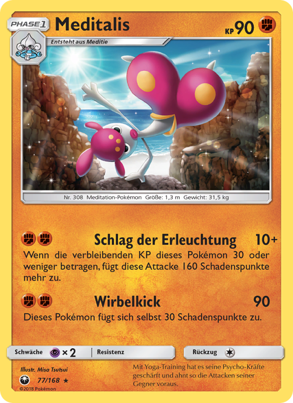 Meditalis 77 — Celestial Storm (German Pokémon TCG card)