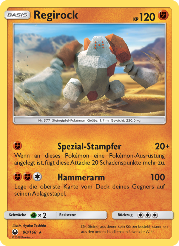 Regirock 80 — Celestial Storm (German Pokémon TCG card)