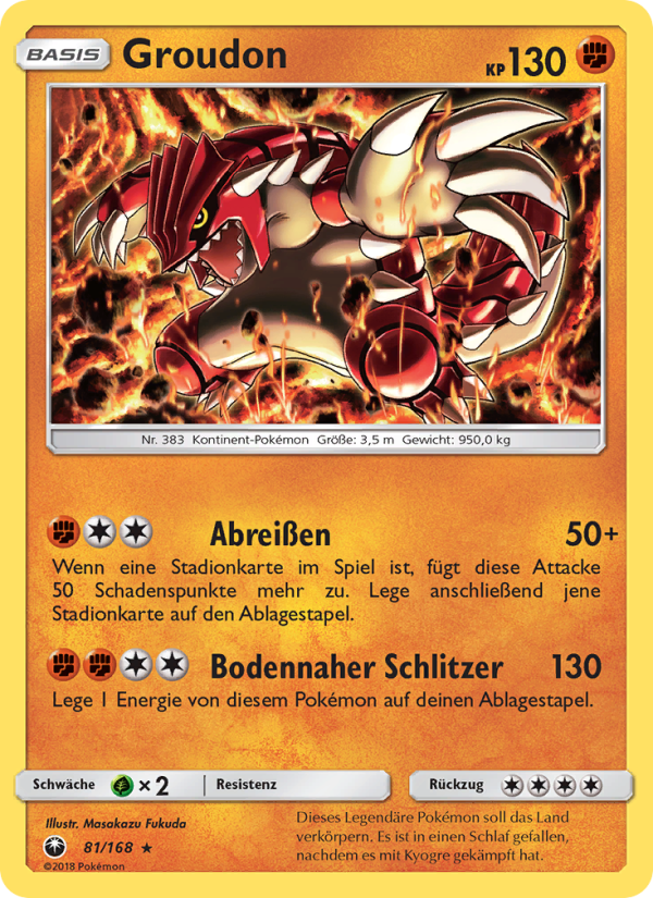 Groudon 81 — Celestial Storm (German Pokémon TCG card)
