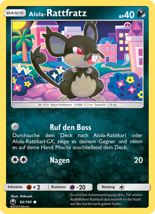 Alola-Rattfratz 84 — Celestial Storm (German Pokémon TCG card)