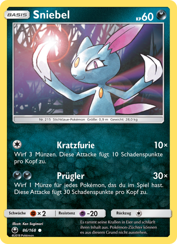 Sniebel 86 — Celestial Storm (German Pokémon TCG card)