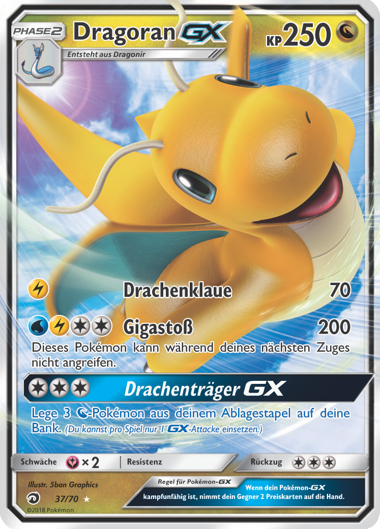Dragoran GX 67 — Majestät Der Drachen (German Pokémon TCG card)