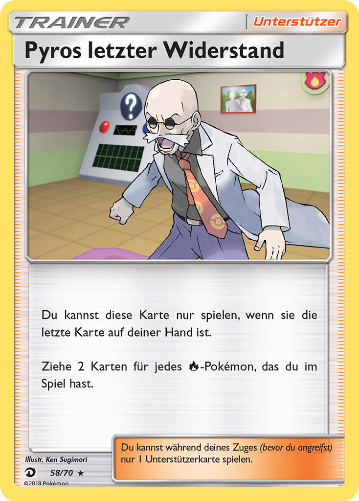 Pyros letzter Widerstand 69 — Majestät Der Drachen (German Pokémon TCG card)