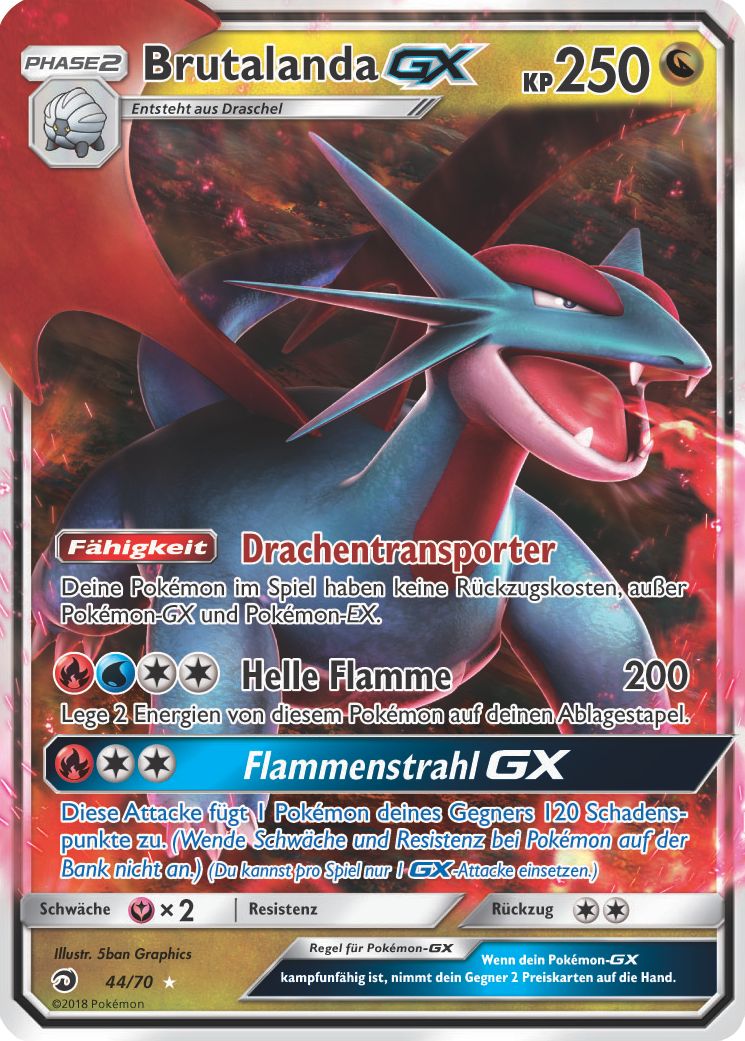 Brutalanda GX 73 — Majestät Der Drachen (German Pokémon TCG card)