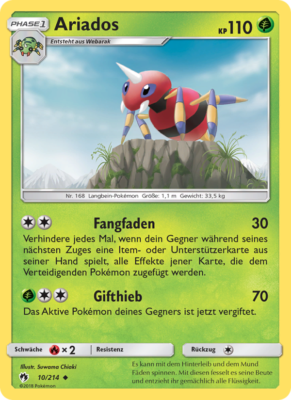 Ariados 10 — Lost Thunder (German Pokémon TCG card)