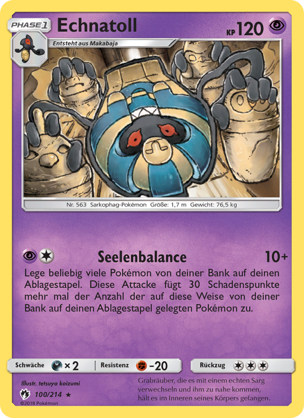 Echnatoll 100 — Lost Thunder (German Pokémon TCG card)
