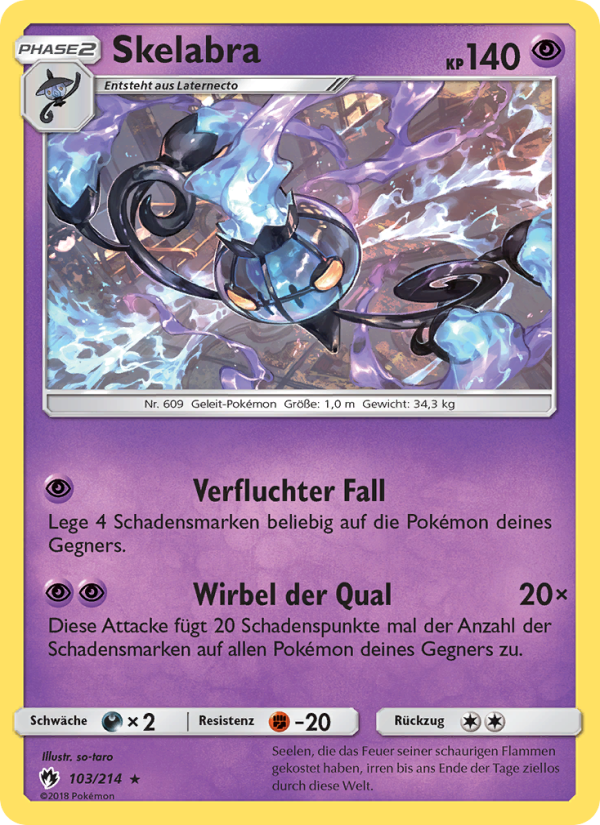 Skelabra 103 — Lost Thunder (German Pokémon TCG card)