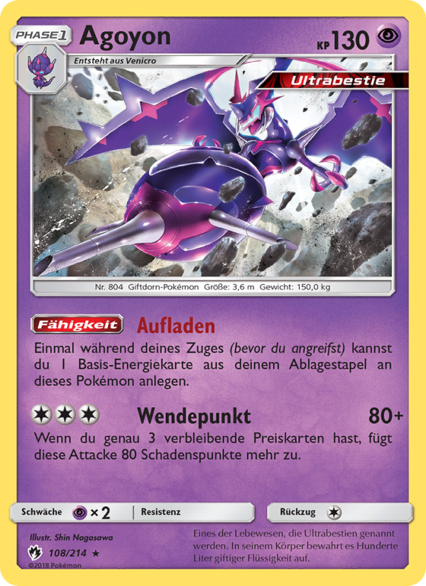 Agoyon 108 — Lost Thunder (German Pokémon TCG card)