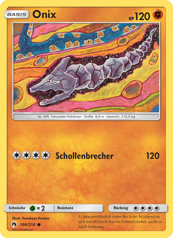 Onix 109 — Lost Thunder (German Pokémon TCG card)