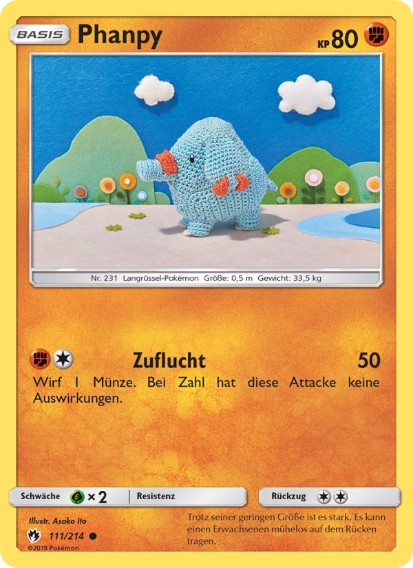 Phanpy 111 — Lost Thunder (German Pokémon TCG card)