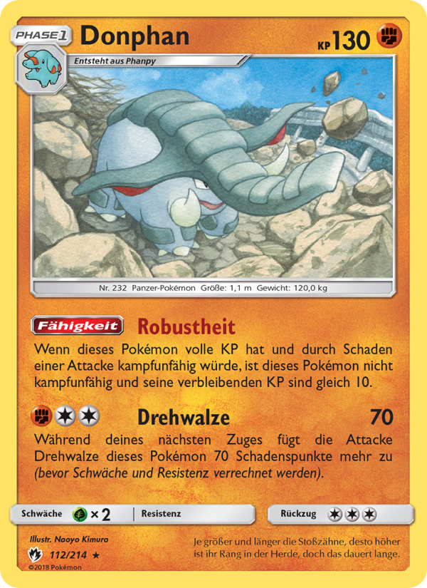 Donphan 112 — Lost Thunder (German Pokémon TCG card)