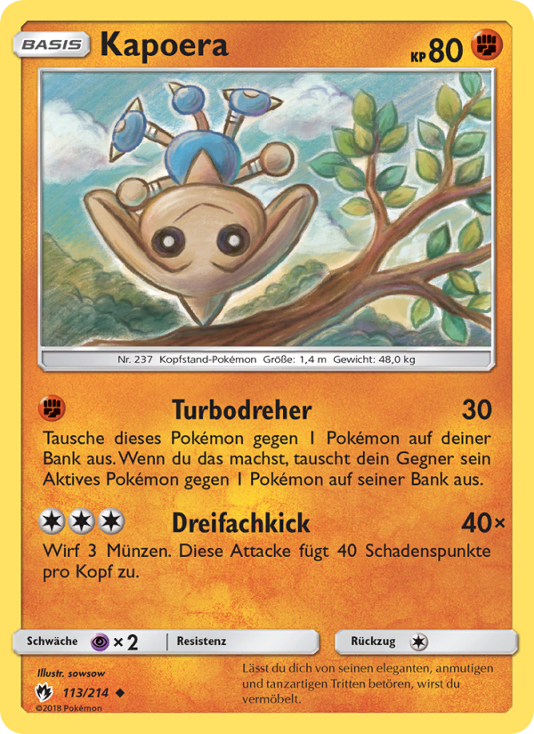 Kapoera 113 — Lost Thunder (German Pokémon TCG card)