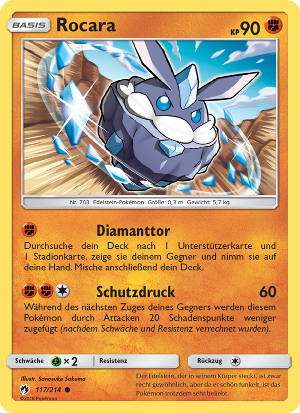 Rocara 117 — Lost Thunder (German Pokémon TCG card)