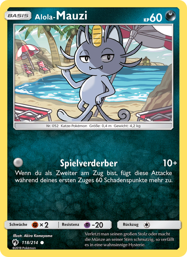 Alola-Mauzi 118 — Lost Thunder (German Pokémon TCG card)