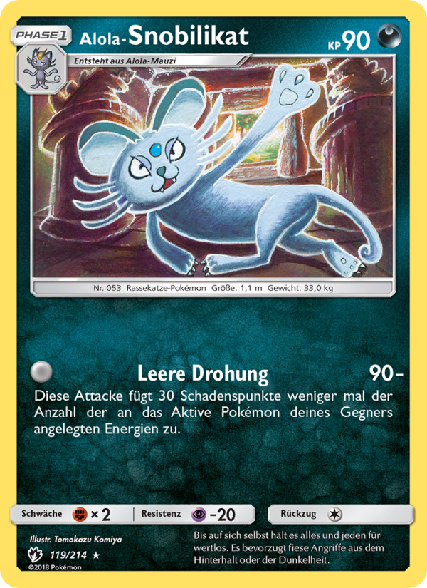 Alola-Snobilikat 119 — Lost Thunder (German Pokémon TCG card)