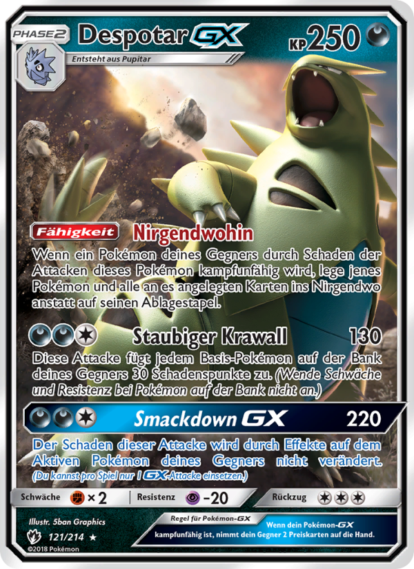 Despotar GX 121 — Lost Thunder (German Pokémon TCG card)