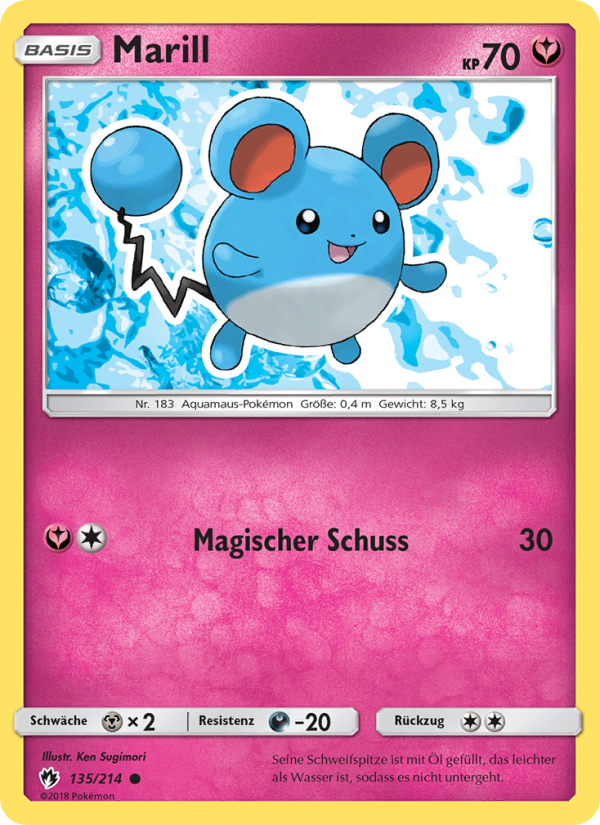 Marill 135 — Lost Thunder (German Pokémon TCG card)