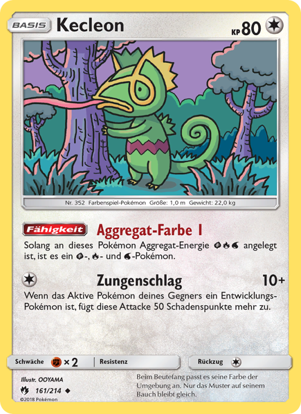 Kecleon 161 — Lost Thunder (German Pokémon TCG card)