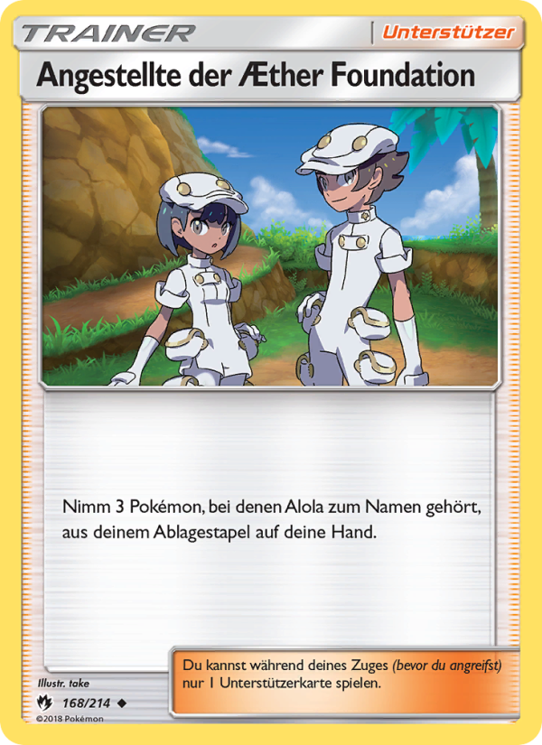Angestellte der Æther Foundation 168 — Lost Thunder (German Pokémon TCG card)