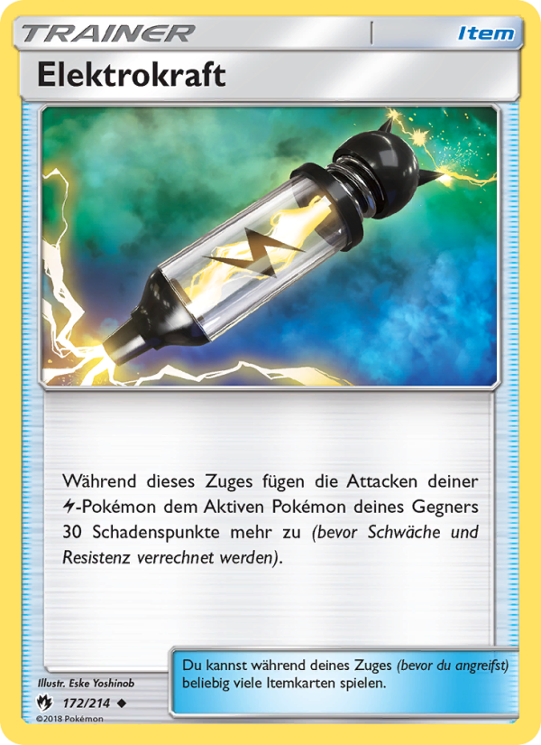 Elektrokraft 172 — Lost Thunder (German Pokémon TCG card)
