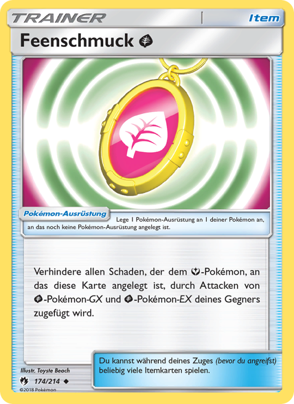 Feenschmuck Grass 174 — Lost Thunder (German Pokémon TCG card)