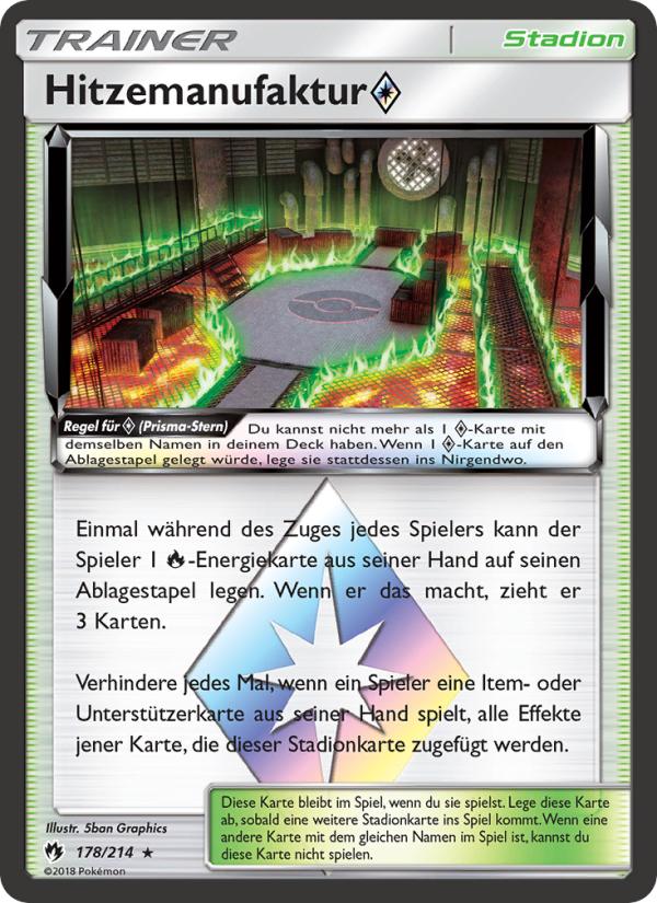 Hitzemanufaktur ◇ 178 — Lost Thunder (German Pokémon TCG card)