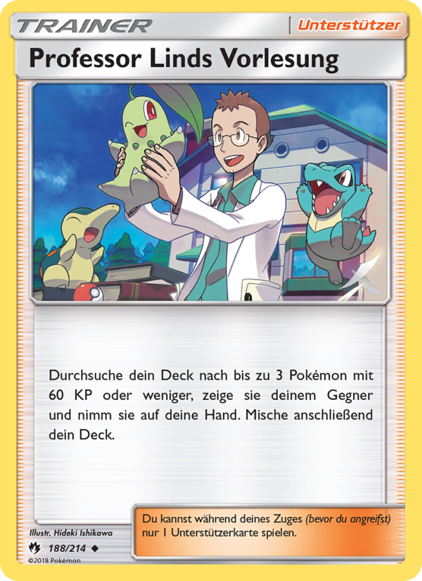 Professor Linds Vorlesung 188 — Lost Thunder (German Pokémon TCG card)