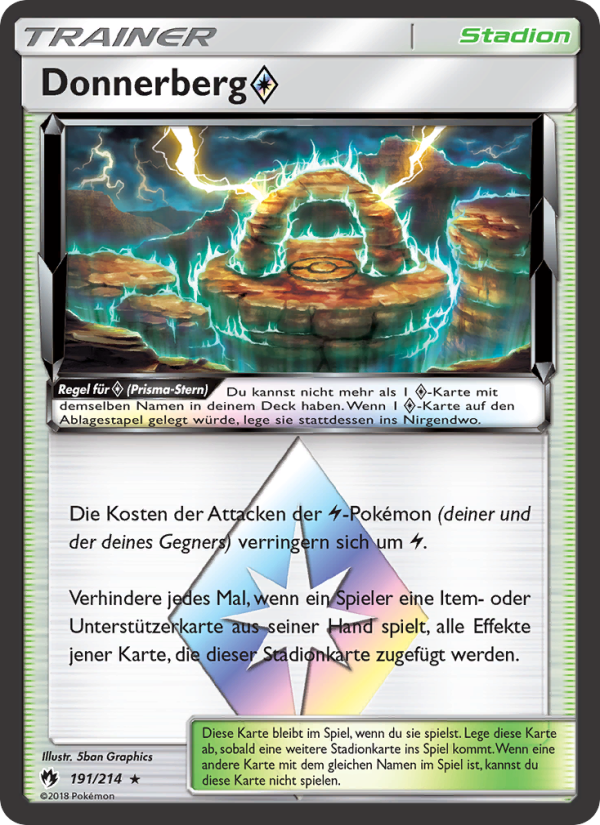 Donnerberg ◇ 191 — Lost Thunder (German Pokémon TCG card)