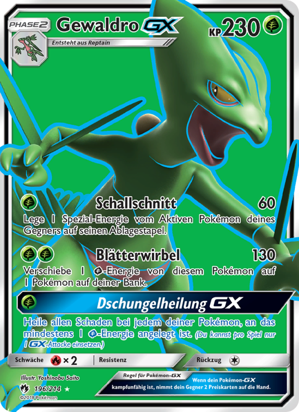 Gewaldro GX 196 — Lost Thunder (German Pokémon TCG card)