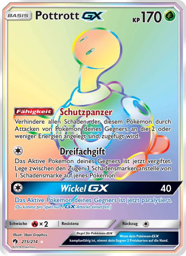 Pottrott GX 215 — Lost Thunder (German Pokémon TCG card)