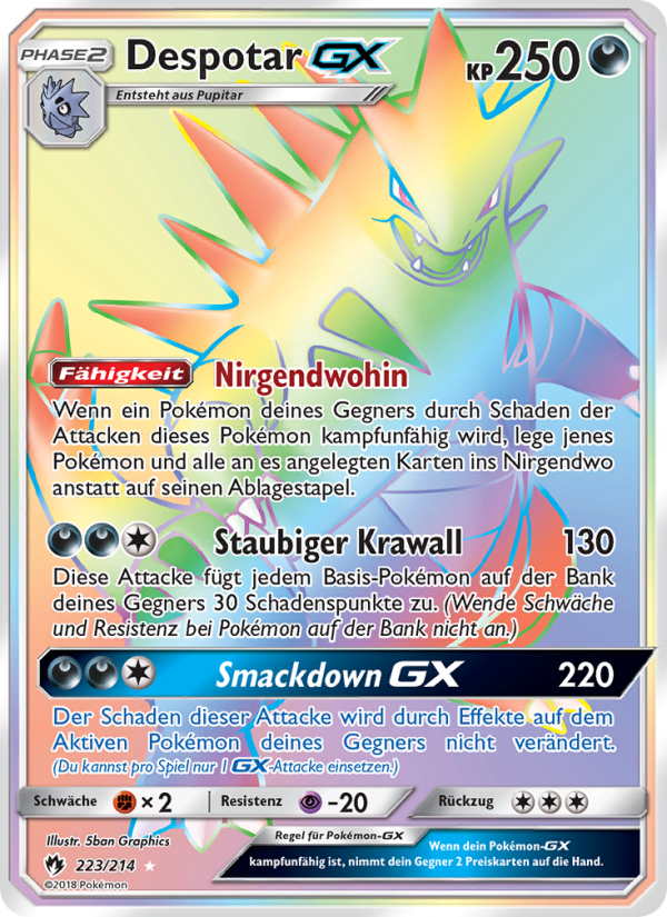 Despotar GX 223 — Lost Thunder (German Pokémon TCG card)