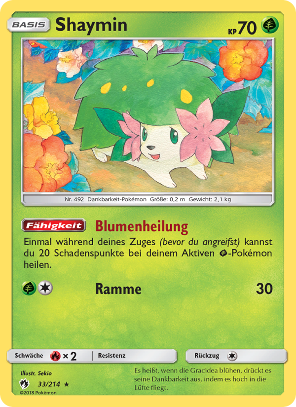 Shaymin 33 — Lost Thunder (German Pokémon TCG card)