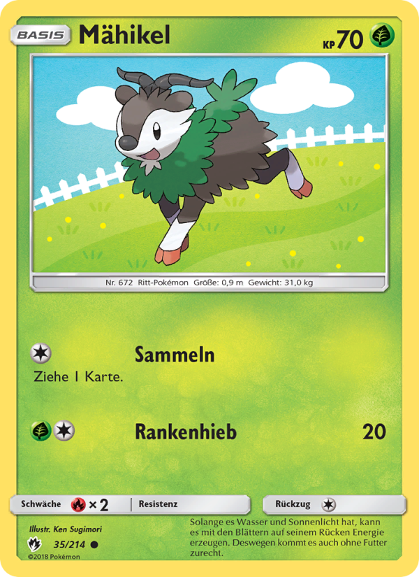 Mähikel 35 — Lost Thunder (German Pokémon TCG card)