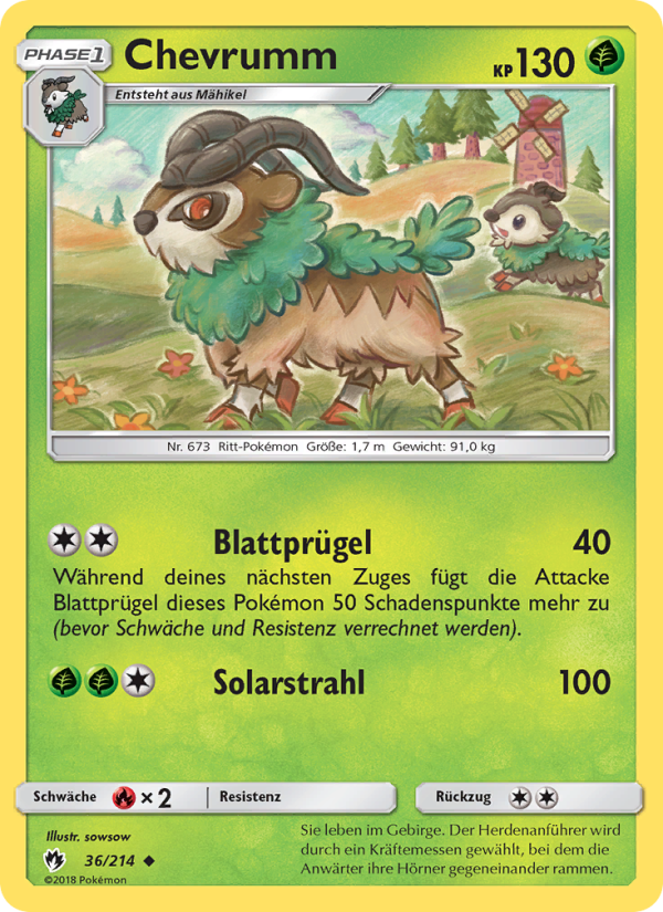 Chevrumm 36 — Lost Thunder (German Pokémon TCG card)