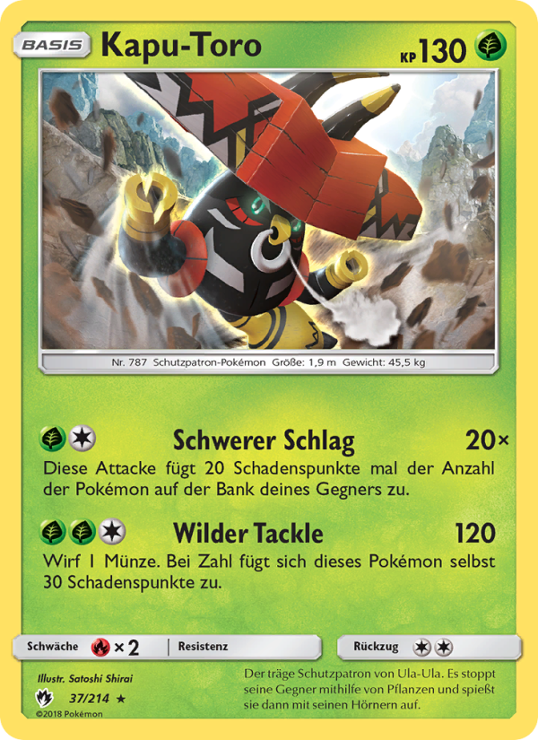 Kapu-Toro 37 — Lost Thunder (German Pokémon TCG card)
