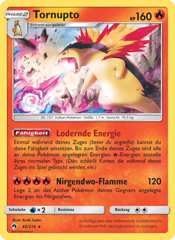 Tornupto 42 — Lost Thunder (German Pokémon TCG card)