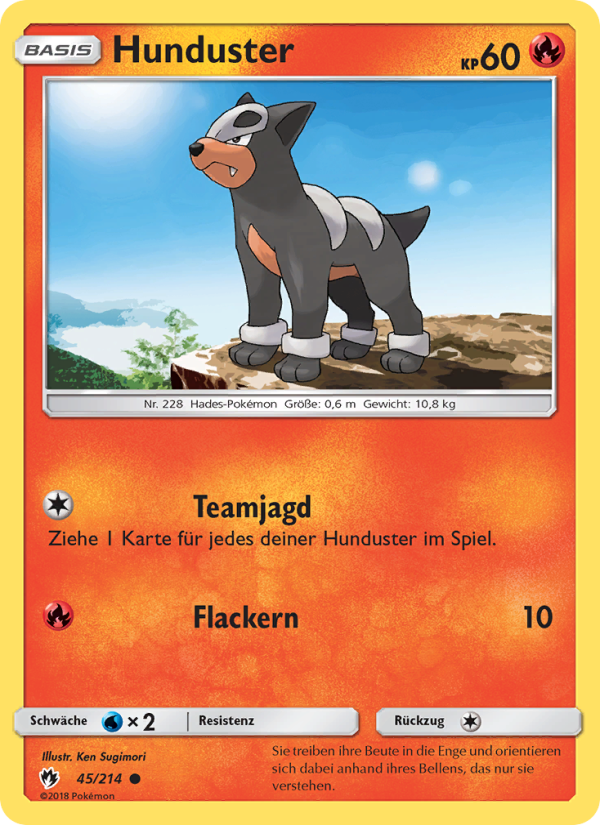 Hunduster 45 — Lost Thunder (German Pokémon TCG card)