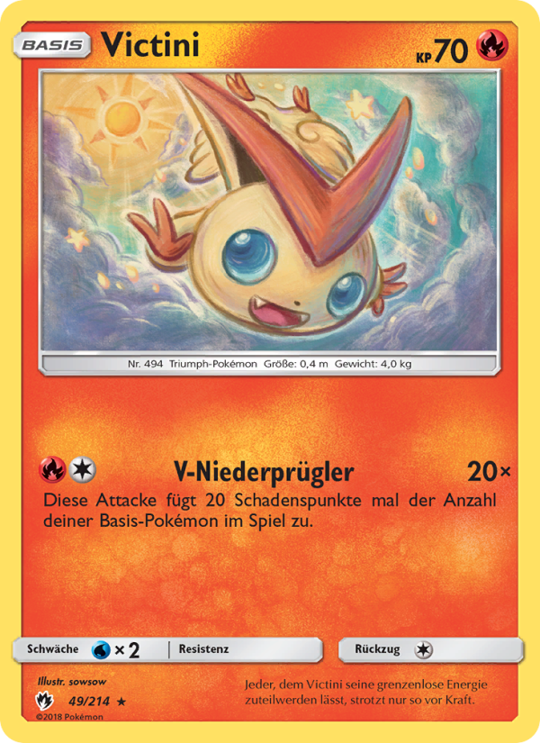 Victini 49 — Lost Thunder (German Pokémon TCG card)