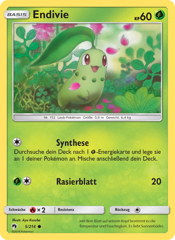 Endivie 5 — Lost Thunder (German Pokémon TCG card)