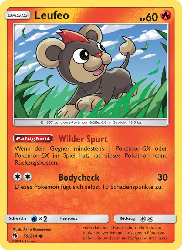 Leufeo 50 — Lost Thunder (German Pokémon TCG card)