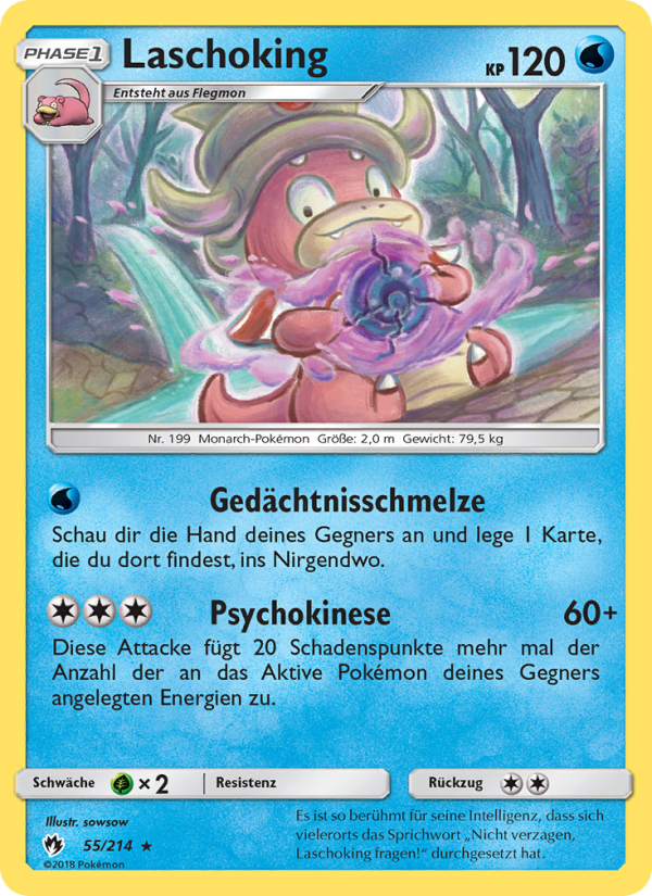 Laschoking 55 — Lost Thunder (German Pokémon TCG card)
