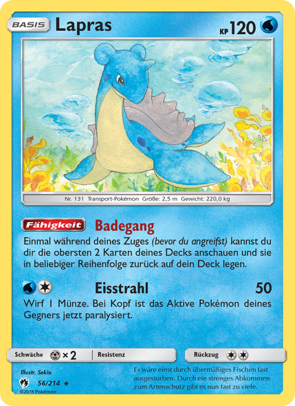 Lapras 56 — Lost Thunder (German Pokémon TCG card)