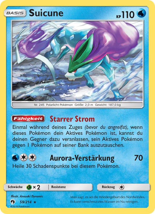 Suicune 59 — Lost Thunder (German Pokémon TCG card)
